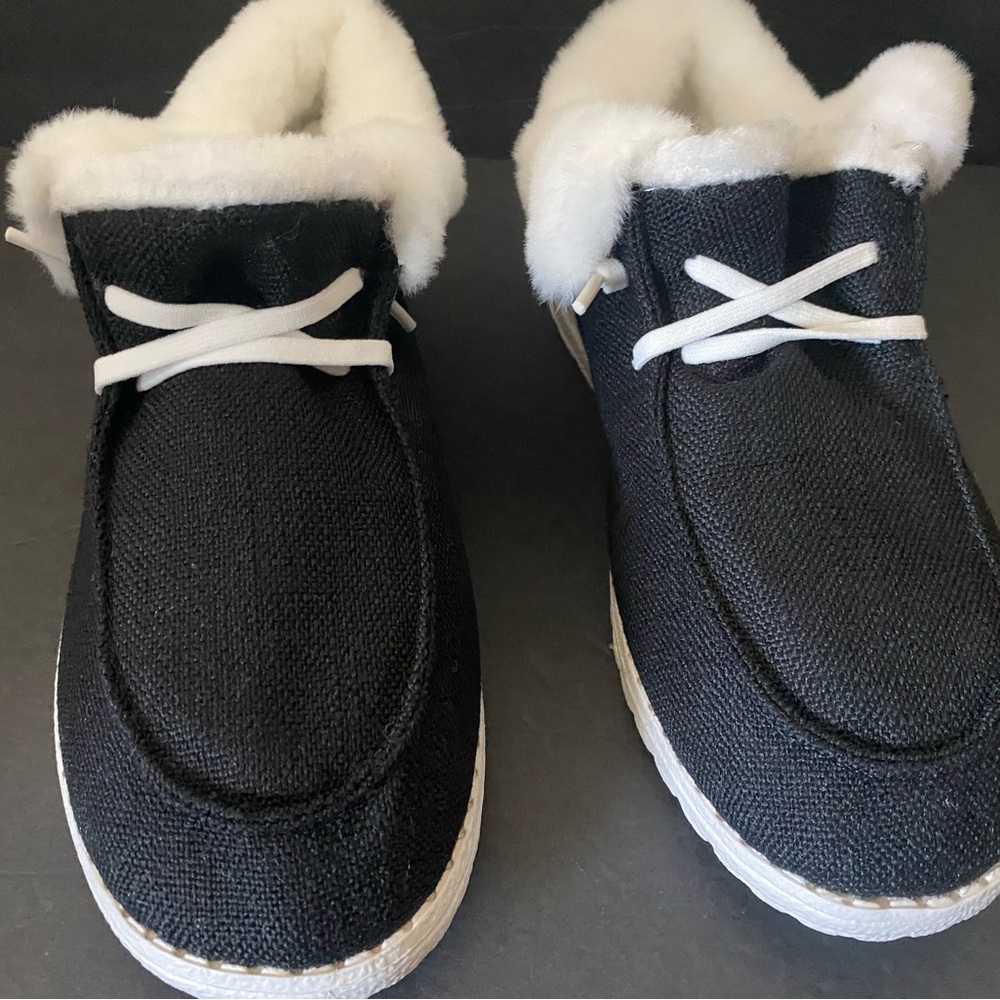 Warm Plush Lined Canvas Black - Picture 8 of 10